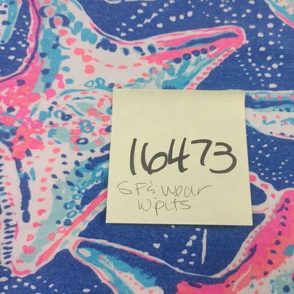 Lilly Pulitzer Womens Scoop Neck T-Shirt Star Fish Print Short Sleeve Tee XS * - Picture 7 of 9